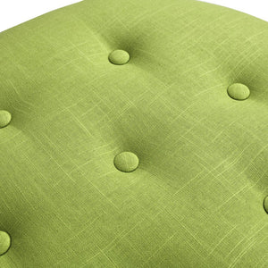 English Elm Yolanda Round Tufted Ottoman with Tassel Fringe Woven Fabric Bohemian Accent Seat B2719P238159