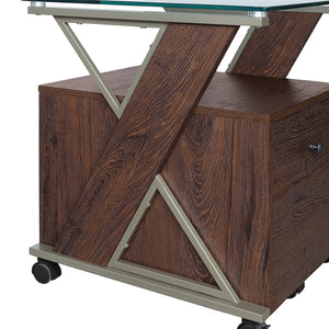 OSP Home Furnishings Zenos Mobile Cabinet Cherry