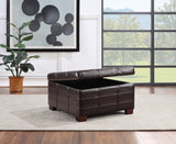 OSP Home Furnishings Detour Strap Ottoman Espresso