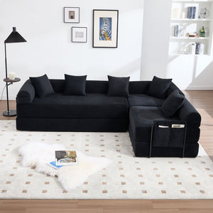 English Elm United We Win Convertible Folding Sofa Bed - Plush Corduroy, Memory Foam Comfort For Any Room! W1568S00248-GIGA