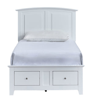 English Elm Hammond Farmhouse Twin Storage Bed with Panel Headboard and Two Under Drawer White B078S00682