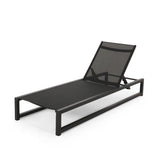 Christopher Knight Home® - Noble House - Modesta Outdoor Aluminum Chaise Lounge With Mesh Seating