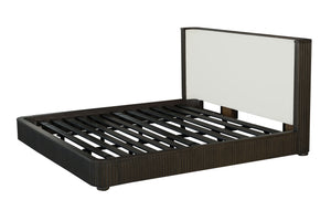 English Elm Clayten Stylish Eastern King Bed With Upholstered Headboard & Espresso Finish For Ultimate Comfort B2726S00278