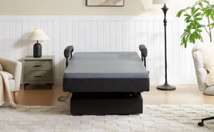 English Elm Hi-lo Adjustable Twin Bed with Motorized Lift Memory Foam Mattress Certipur Certified B2699S00089