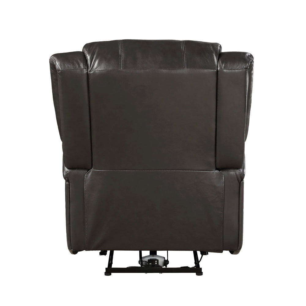 English Elm Modern Power Reclining Chair In Brown Faux Leather – Plush Comfort With Solid Wood Frame Design B011P256235