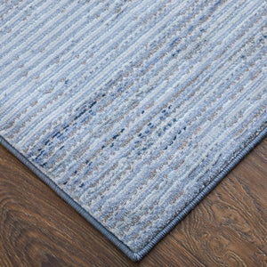 Feizy Rugs Deja Modern Low-pile Rug - Turkish Crafted With Polyester For Stylish Comfort In Any Room Decor Blue Polypropylene,Polyester Dja39pjflbl000h04