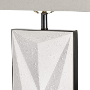 Crestview Collection 31.5"H Rylan Contemporary Table Lamp - Elegant Rectangular Design With 3-way Socket & Grey Shade   Cvazvp091