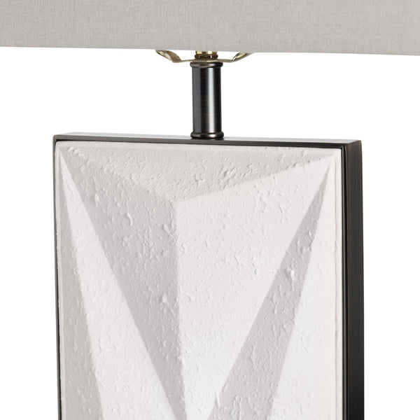 Crestview Collection 31.5"H Rylan Contemporary Table Lamp - Elegant Rectangular Design With 3-way Socket & Grey Shade   Cvazvp091