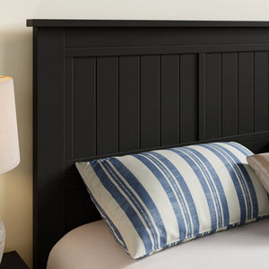 English Elm Wilton Window Pane Headboard - Sturdy Farmhouse Charm In Black For Queen Beds, Easy Installation B050P395280-GIGA