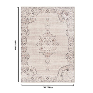English Elm Majestic Medallion Area Rug Polyester Pile Traditional Living Room Floor Accent B186P428868