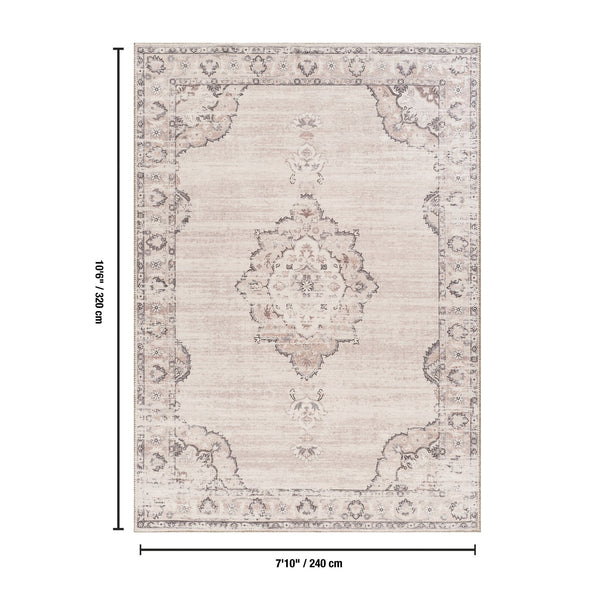 English Elm Majestic Medallion Area Rug Polyester Pile Traditional Living Room Floor Accent B186P428868