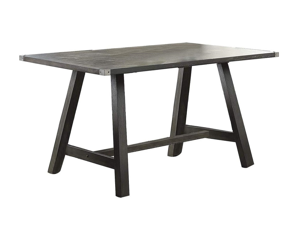 English Elm Mid-Century 72" Grey Counter Height Rectangle Dining Table Seats 6 Modern Wood Veneer Elegance B011P314245