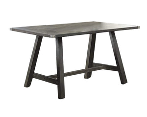 English Elm Mid-Century 72" Grey Counter Height Rectangle Dining Table Seats 6 Modern Wood Veneer Elegance B011P314245