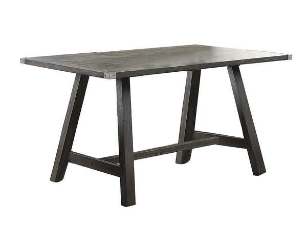 English Elm Mid-Century 72" Grey Counter Height Rectangle Dining Table Seats 6 Modern Wood Veneer Elegance B011P314245