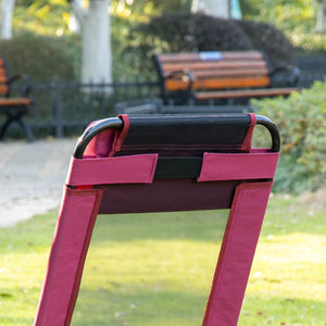 English Elm Outsunny Folding Patio Chairs Set Of 2 - Adjustable Sling Back Outdoor Chairs For Comfort & Style W2225P174086-GIGA