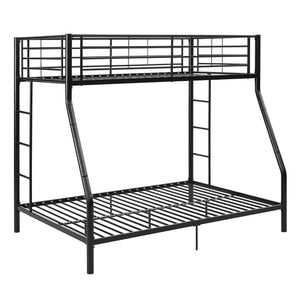 Twin Over Double Bunk Bed, Black Black BTODBL Walker Edison