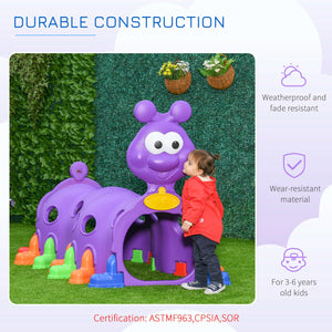 English Elm Qaba Caterpillar Crawl Tunnel Toddler Climbing Structure Hdpe Indoor Outdoor Play W2225P217341