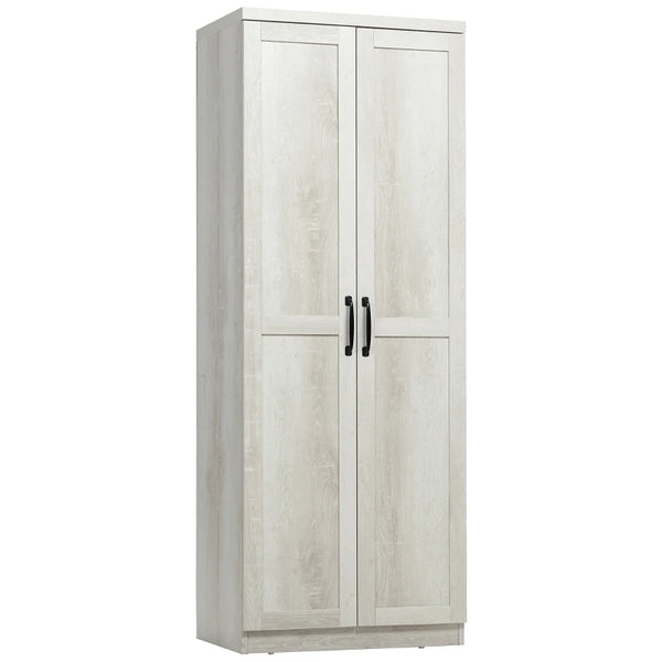 English Elm Foyer Beadboard Floor Cabinet with Drawers White Farmhouse Storage for Entryway Bath T3971P466607