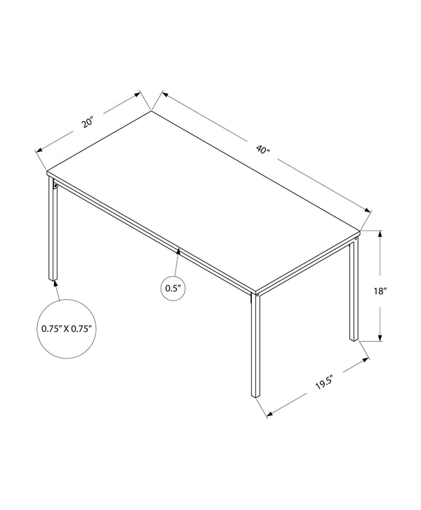 English Elm Coffee Table – Contemporary Rectangular Design With White Laminate Top & Grey Metal Legs For Modern Living B2710P219434