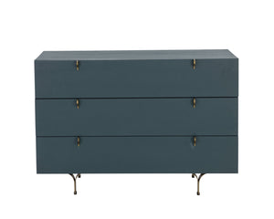 Sunpan Celine Dresser - Elegant Rubberwood Design with Antique Brass Feet for a Stunning Bedroom Upgrade Teal