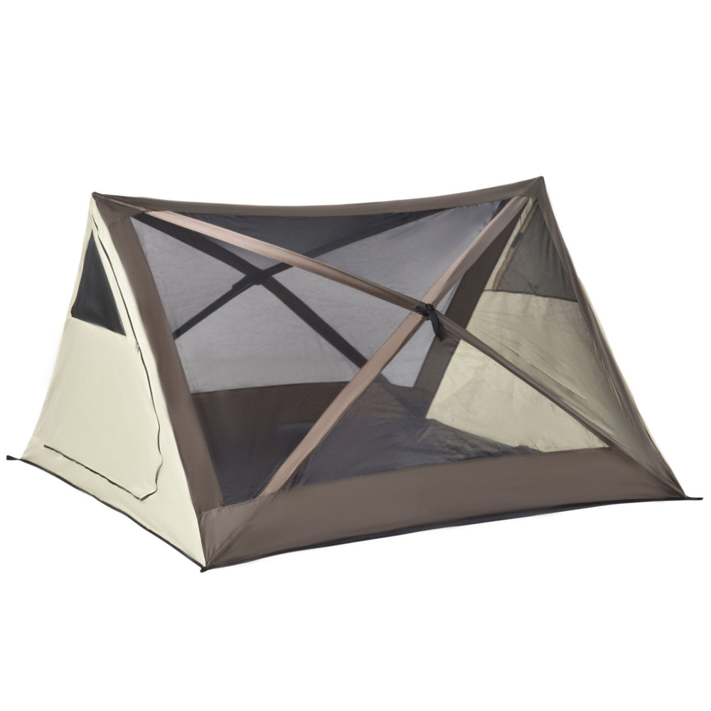 English Elm Outsunny Pop up Tent for 3 Waterproof Instant Setup Beach Camping with Rainfly W2225P217037
