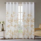 Madison Park Cecily Modern/Contemporary Burnout Printed Curtain Panel MP40-7908 Yellow