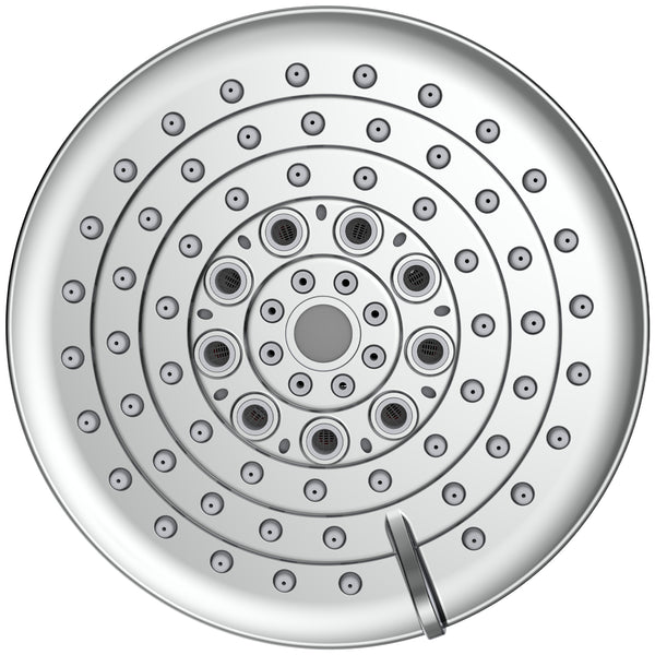 English Elm 6 High-Pressure Shower Head 5" Rain Fixed Ceiling-Mount with 6 Spray Modes, Anti-Clog Nozzles, Easy Install, Low-Flow Performance Chrome T3177P277453