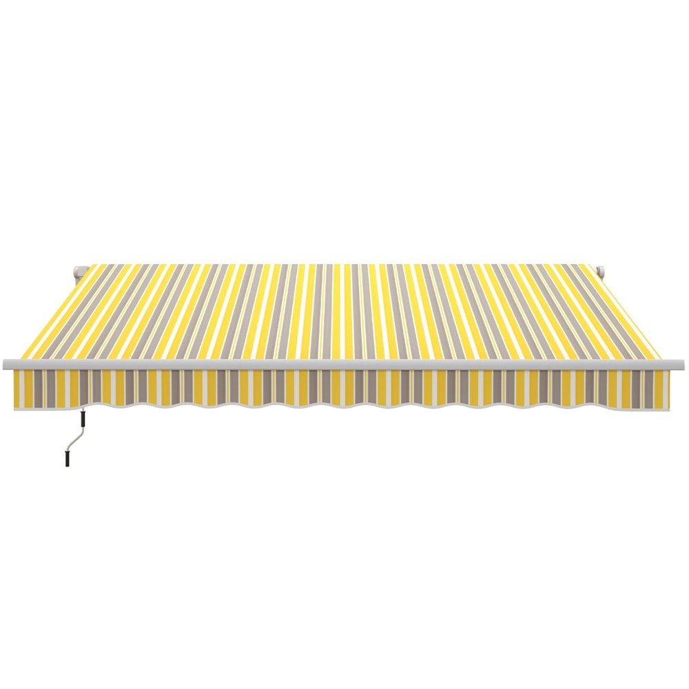 English Elm Outsunny 12' X 10' Retractable Awning – Stylish Sun Shade Shelter With Durable Uv-Resistant Fabric! W2225P217466-GIGA