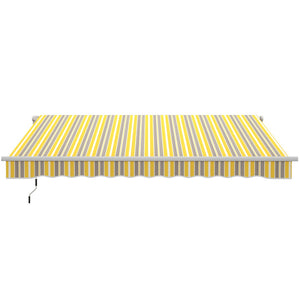 English Elm Outsunny 12' X 10' Retractable Awning – Stylish Sun Shade Shelter With Durable Uv-Resistant Fabric! W2225P217466-GIGA