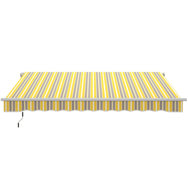English Elm Outsunny 12' X 10' Retractable Awning – Stylish Sun Shade Shelter With Durable Uv-Resistant Fabric! W2225P217466-GIGA