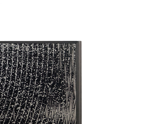 Sunpan Opposites Attract Wall Art Set - Luxe 3D Textured Canvas Diptych with Charcoal Wood Frame, 40"x60"