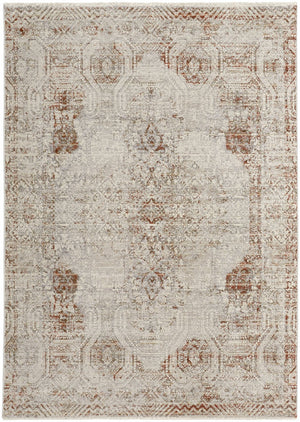 Feizy Rugs Kaia Luxurious Distressed Medallion Area Rug - Soft, Durable, And Fade-resistant For High Traffic Areas Tan,Ivory,Orange Polypropylene,Viscose,Polyester Kai39gkfgryrstp00