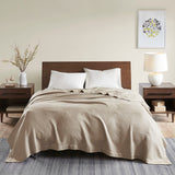 Madison Park Egyptian Cotton Casual Blanket MP51N-6191 Khaki