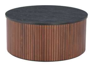 Nejaus Coffee Table Black & Walnut 110299 Zuo Modern
