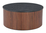 Nejaus Coffee Table Black & Walnut 110299 Zuo Modern