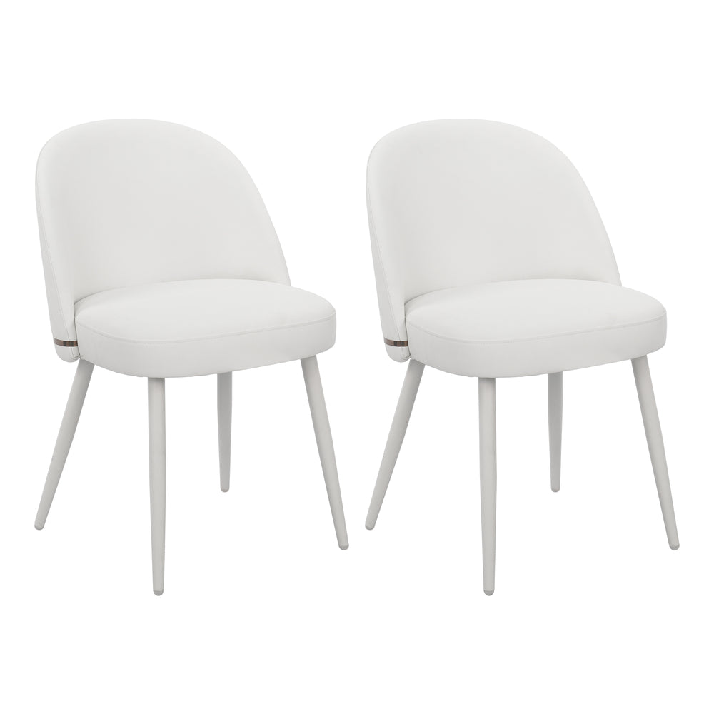 English Elm Hengming Elegant Pu Dining Chairs Set Of 2 With Metal Legs And Gold Accents For Modern Spaces W212P180123