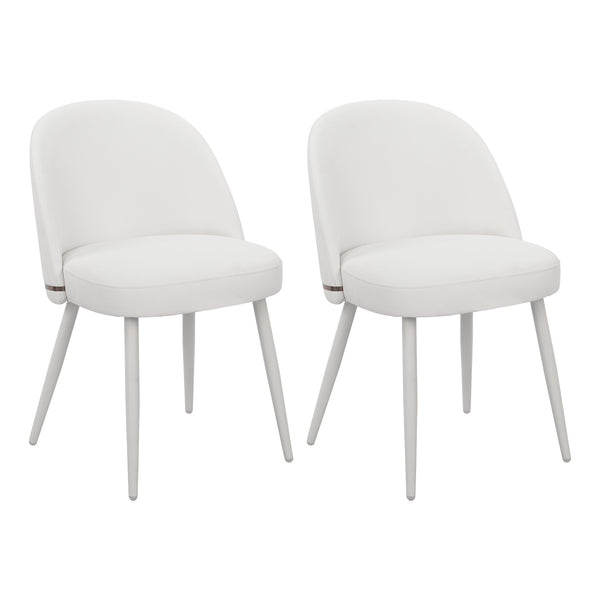 English Elm Hengming Elegant Pu Dining Chairs Set Of 2 With Metal Legs And Gold Accents For Modern Spaces W212P180123