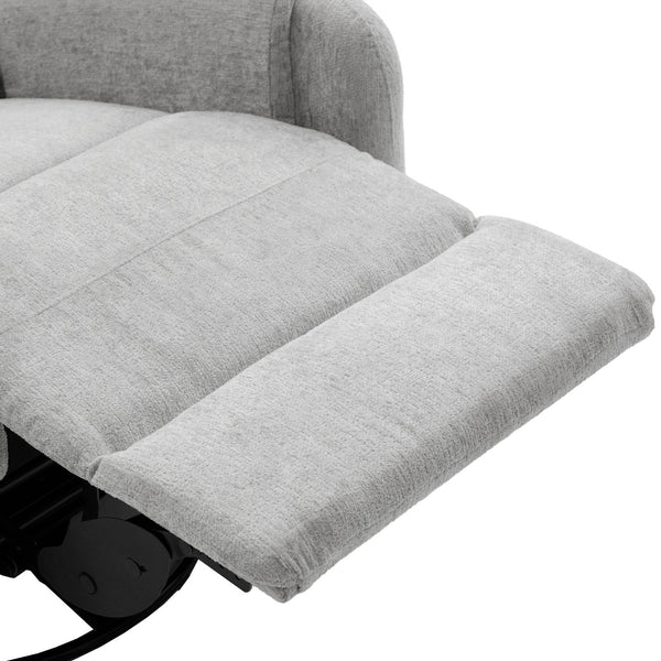 English Elm Manual Recliner Swivel Rocker Massage Chair Chenille Nursery and Living Room Seat Grey N763P347287E