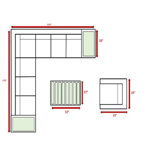 English Elm 7-Person Wicker Patio Seating Group with Plush Machine-Washable Cushions, Aluminum Frame, 7-Piece Set B120S00263