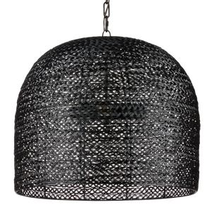 Piero Black Chandelier - Elegant Satin Finish, Textured Iron Design for Bohemian Home Décor Style