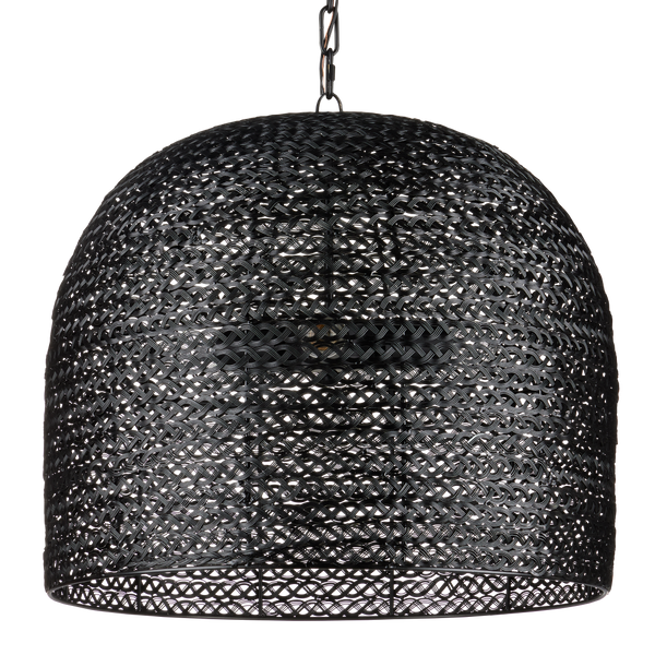 Piero Black Chandelier - Elegant Satin Finish, Textured Iron Design for Bohemian Home Décor Style