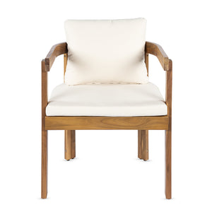 English Elm 7 Piece Solid Acacia Hardwood Extendable Outdoor Dining Set with Cream Cushioned Chairs Teak 60322.00_N762P380633A6