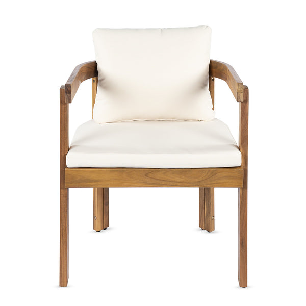 English Elm 7 Piece Solid Acacia Hardwood Extendable Outdoor Dining Set with Cream Cushioned Chairs Teak 60322.00_N762P380633A6