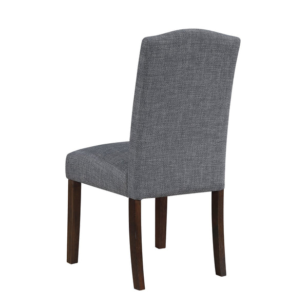English Elm Modern Parsons Dining Chairs Set of 2 Nailhead Trim Fabric Upholstery Wood Legs Gray B011P437961