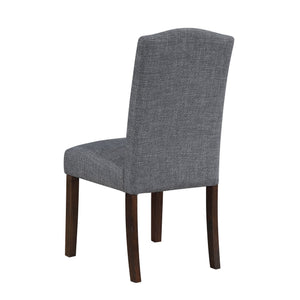 English Elm 9pc Rectangular Acacia Dining Set with Nailhead Parsons Chairs for Spacious Rooms Dark Brown,Gray B011S02245