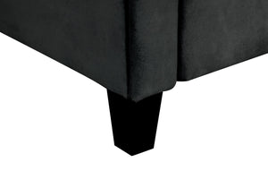 English Elm Couch Luxurious Black Velvet Sectional Set 1+2+3 - Modern Comfort For Stylish Living Spaces! W2121S00011