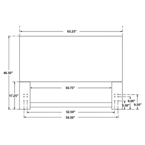 English Elm Sand Upholstered Headboard with Flanged Border for Queen Full Minimalist Bedrooms B062P153880