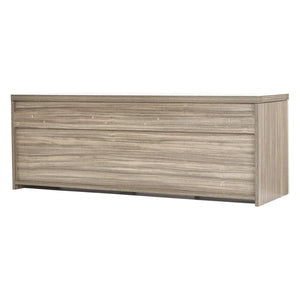 OSP Home Furnishings Wall-mount Overhead Cabinet with Glass Doors for Kitchen or Office Vertical Storage NAPURB-WM48DG