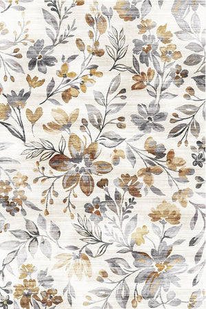 English Elm SPHINX 22005Z-7 40"x60" Washable Indoor/Outdoor Non-Slip Rug — Durable Low-Pile White & Gray Accent B186P261384