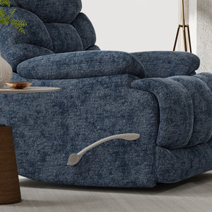 English Elm Swivel Glider Recliner Plush Upholstered Chair for Contemporary Living Rooms Blue B339P422561